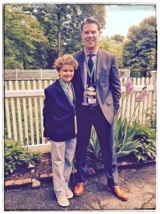 Stephen Panus with son Jake, 11.